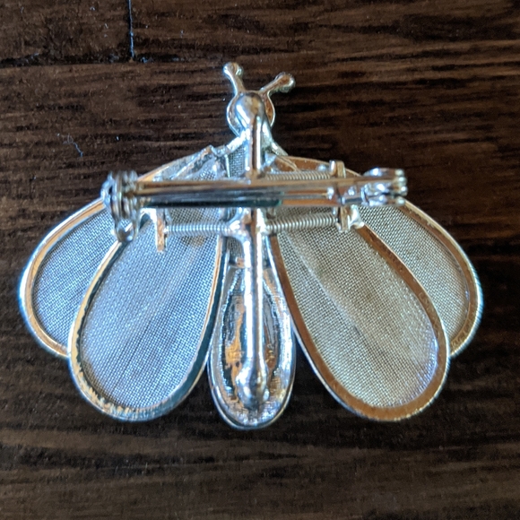 Pair SPRING Brooches. So fun with trembling wings! - Picture 6 of 7